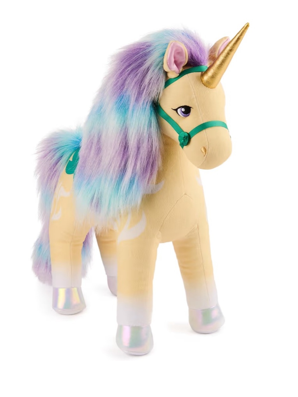 Unicorn Academy Leaf Plush Unicorn Toy - Yellow with Pastel Mane